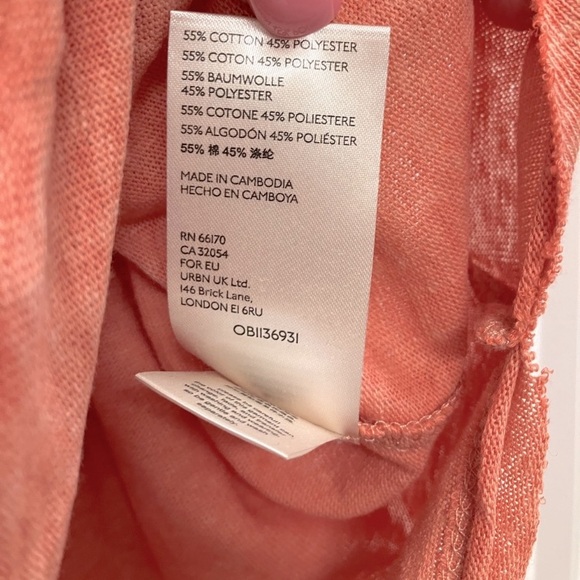 Free People We The Free Kyoto Tee NWT Oversized Slouchy Top Guava Combo XS - Picture 8 of 9